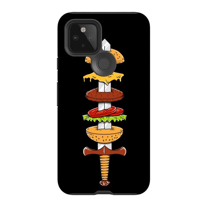 Pixel 5 StrongFit sword Burger by Coffee Man