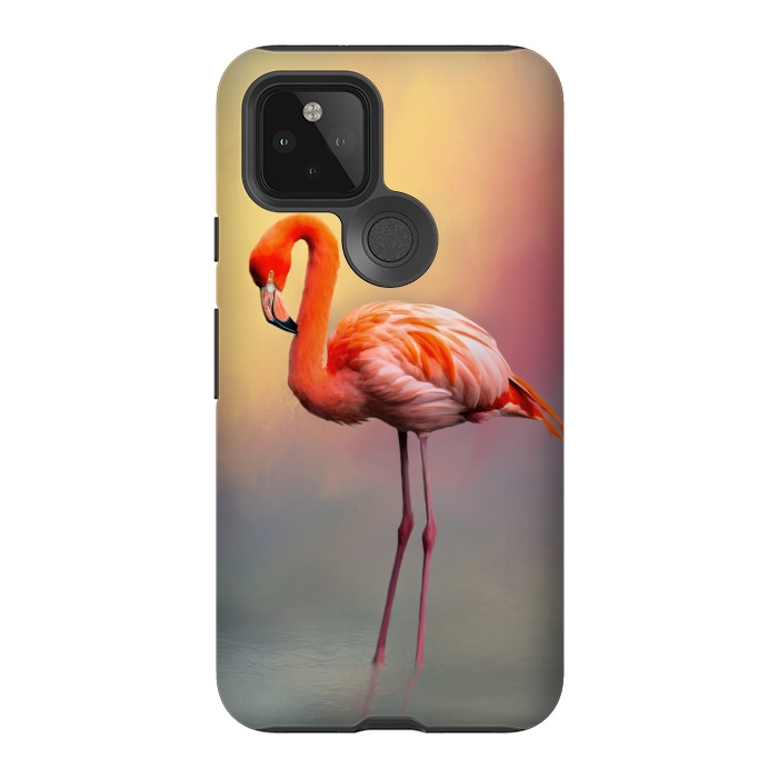 Pixel 5 StrongFit American flamingo by Simone Gatterwe