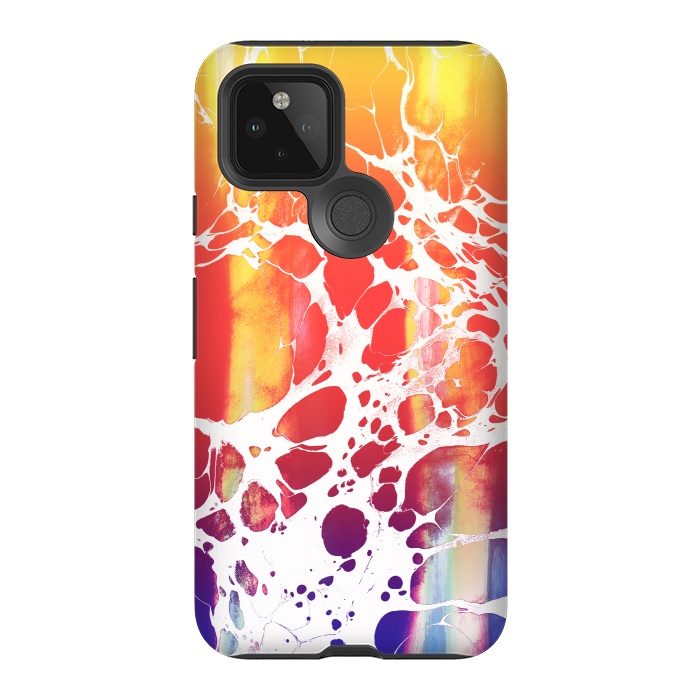 Pixel 5 StrongFit Vibrant fiery marble gradient by Oana 