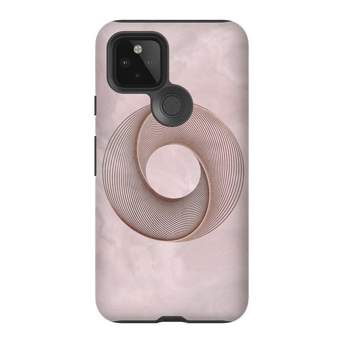 Pixel 5 StrongFit Rosegold Blush Line Art 2 by Andrea Haase