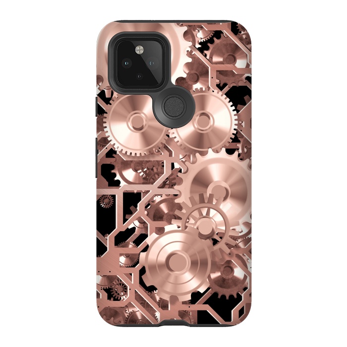 Pixel 5 StrongFit Elegant Rosegold Steampunk by Andrea Haase