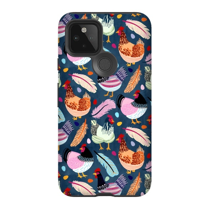 Pixel 5 StrongFit Trendy Chickens  by Tigatiga