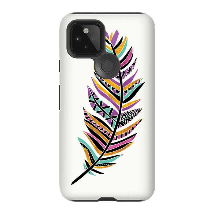 Pixel 5 StrongFit Dreamy Feather by Pom Graphic Design