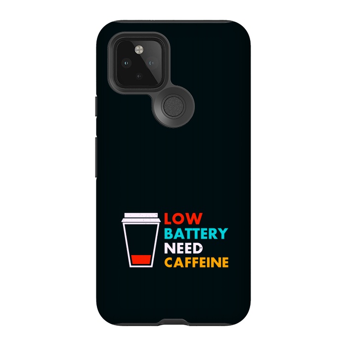 Pixel 5 StrongFit low battery need caffeine by TMSarts