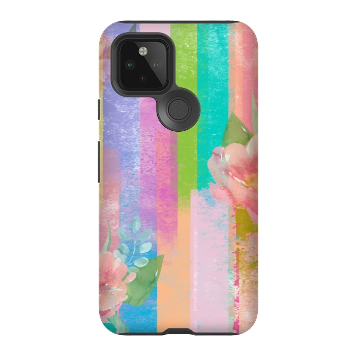 Pixel 5 StrongFit colourful stripes by MALLIKA