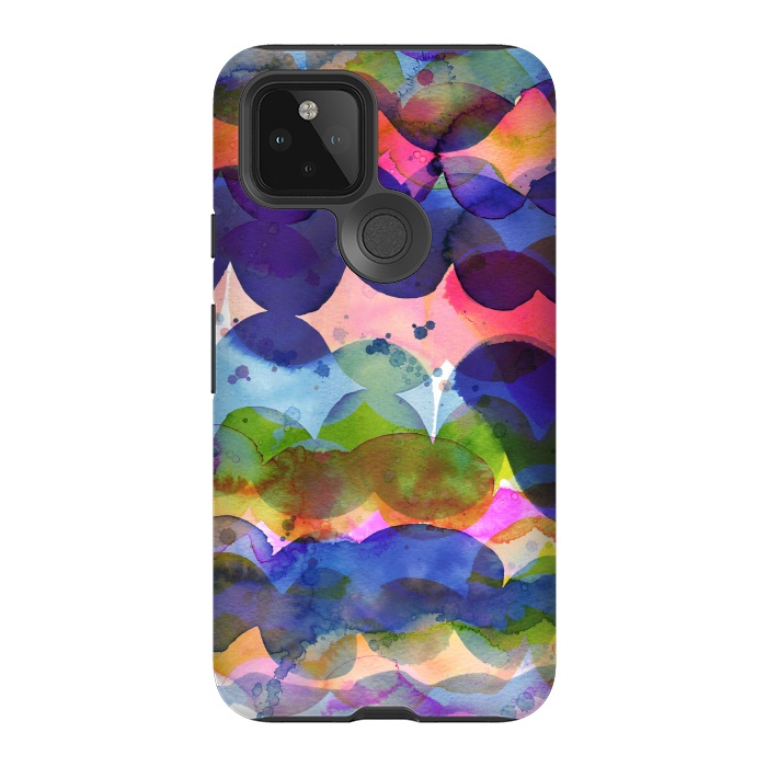 Pixel 5 StrongFit Abstract Watercolor Waves by Ninola Design