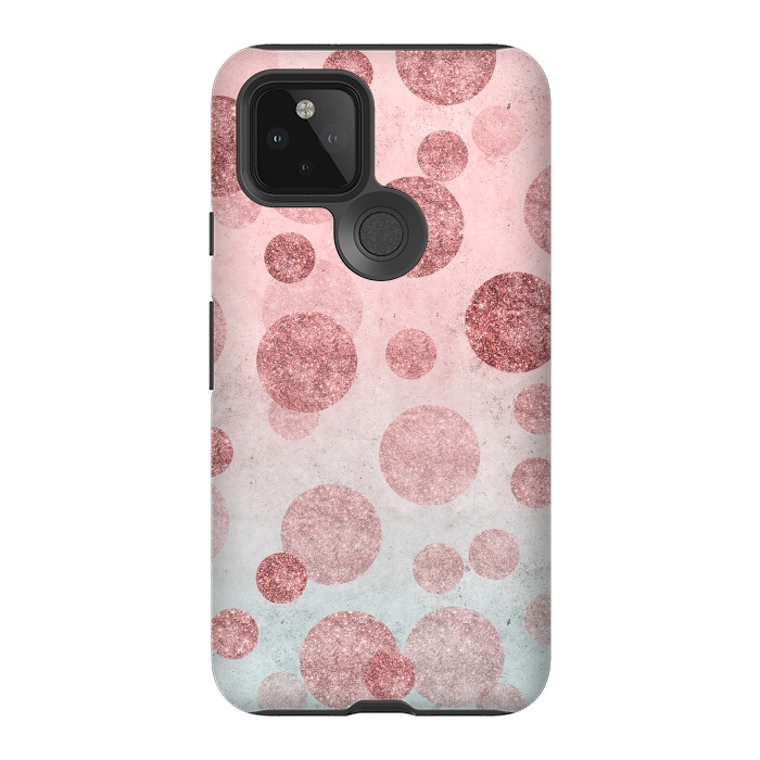 Pixel 5 StrongFit Rosegold Confetti Elegance by Andrea Haase