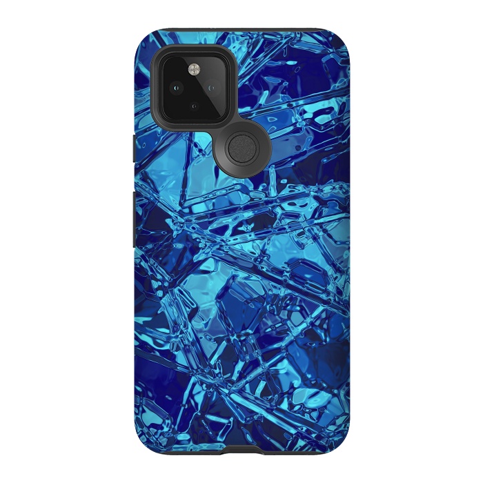 Pixel 5 StrongFit Blue Stained Glass 2 by Andrea Haase