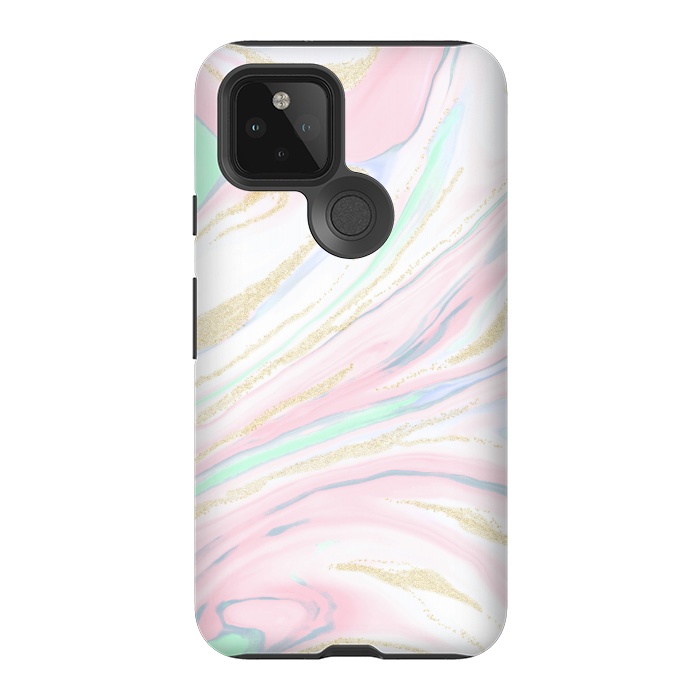 Pixel 5 StrongFit Classy marbleized abstract design by InovArts
