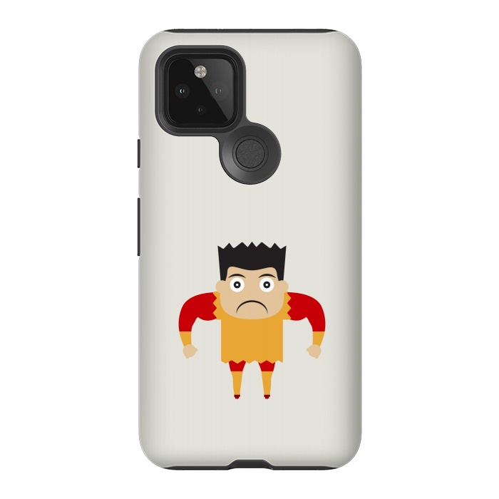Pixel 5 StrongFit angry mood kid cartoon by TMSarts