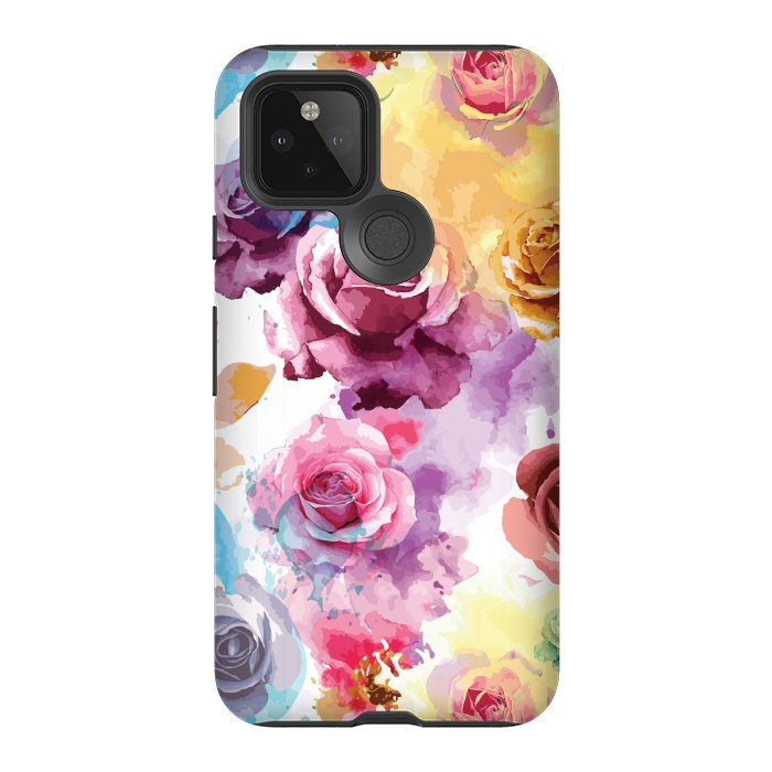 Pixel 5 StrongFit Watercolor Roses by Bledi