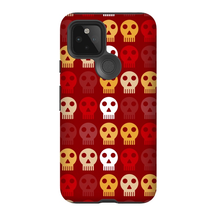 Pixel 5 StrongFit red seamless skull by TMSarts