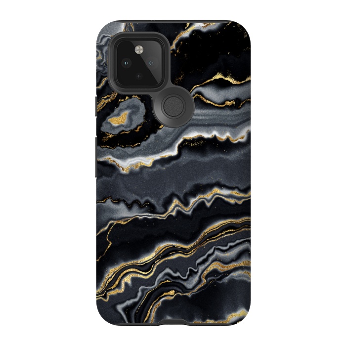 Pixel 5 StrongFit Faux Gold Black Gray Trendy Agate by  Utart