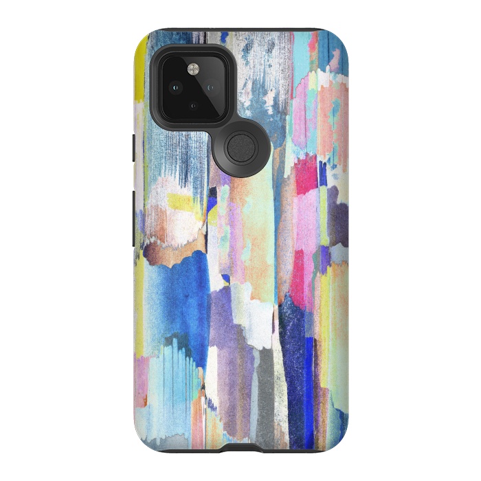Pixel 5 StrongFit Colorful paint brushstrokes by Oana 