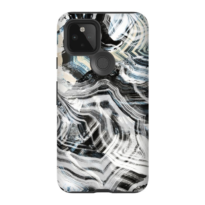 Pixel 5 StrongFit Brushed contrasted marble by Oana 