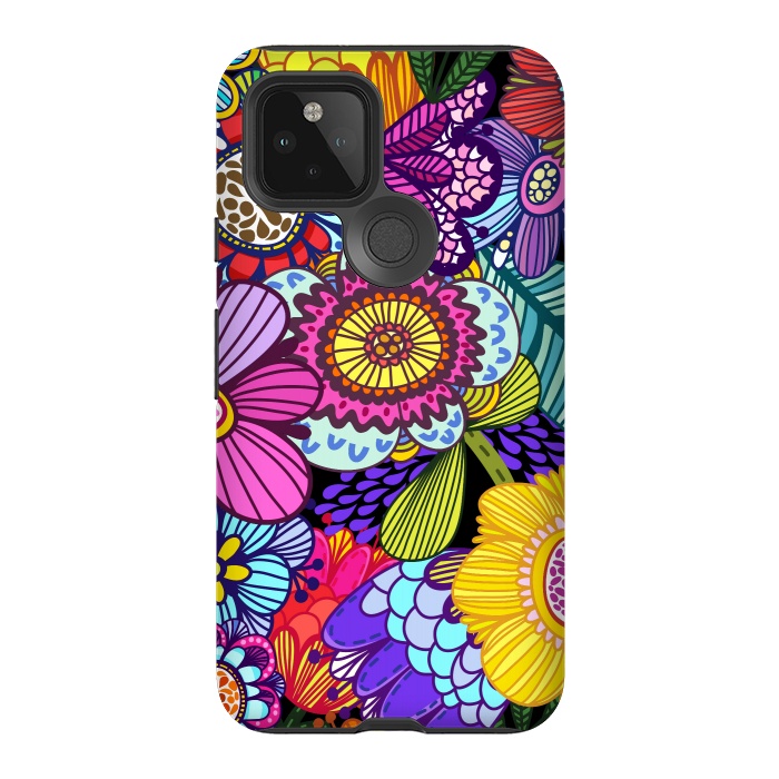 Pixel 5 StrongFit Floral Party In Spring With Lines by ArtsCase