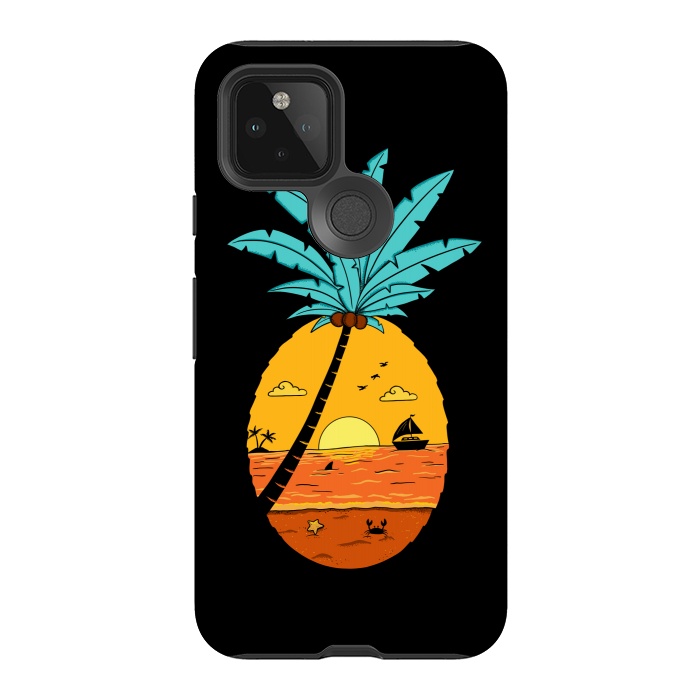 Pixel 5 StrongFit Pineapple Nature Black by Coffee Man