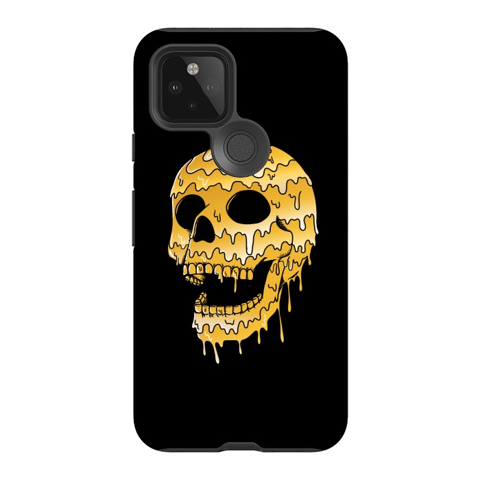 Pixel 5 StrongFit Gold Skull by Coffee Man