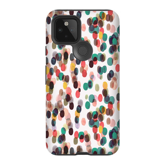 Pixel 5 StrongFit Relaxing Tropical Colorful Dots by Ninola Design