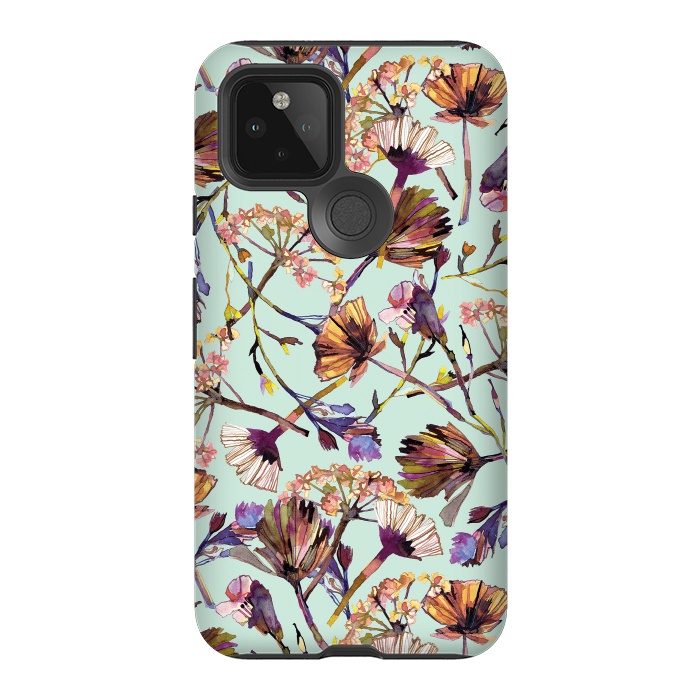 Pixel 5 StrongFit Dry Spring Flowers by Ninola Design