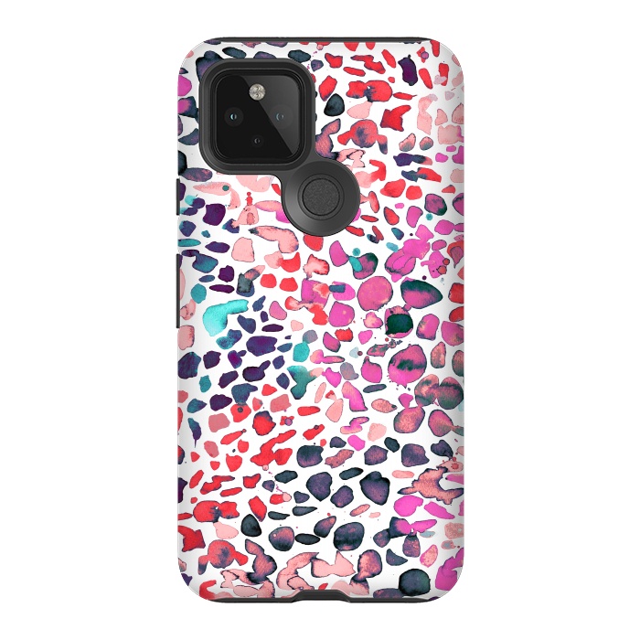 Pixel 5 StrongFit Speckled Painting Pink by Ninola Design