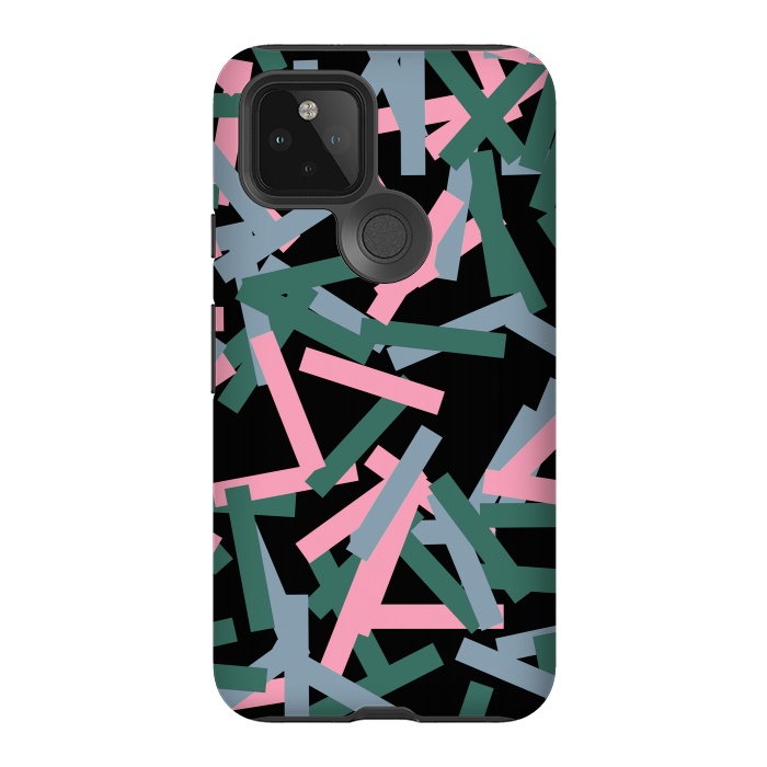 Pixel 5 StrongFit Rectangular Confetti Pink by Ninola Design