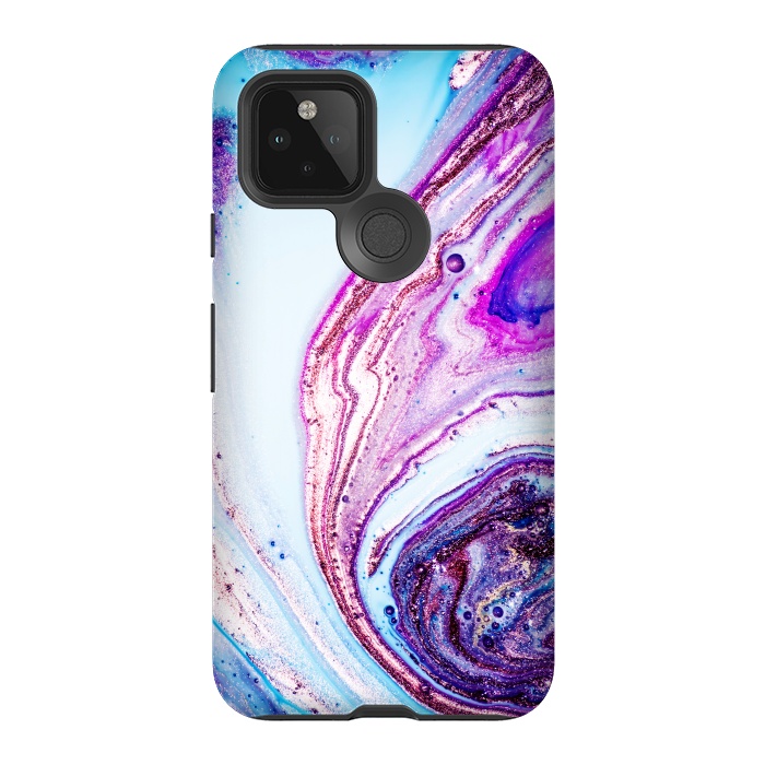 Pixel 5 StrongFit Watercolors In Blue And Purple  by ArtsCase