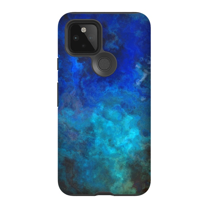Pixel 5 StrongFit Blue Malachit Stone by Andrea Haase