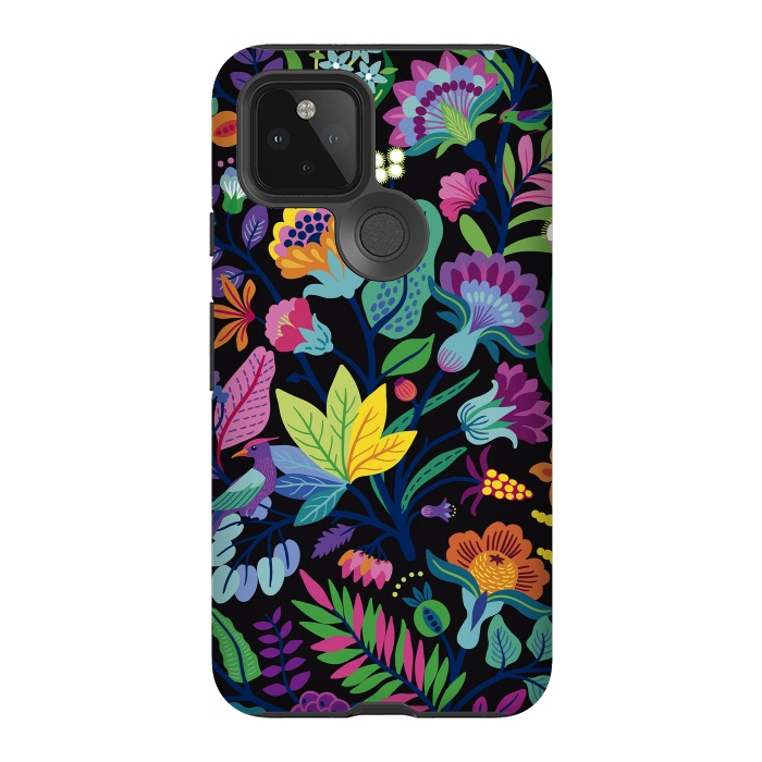 Pixel 5 StrongFit Flowers Bright Colors by ArtsCase