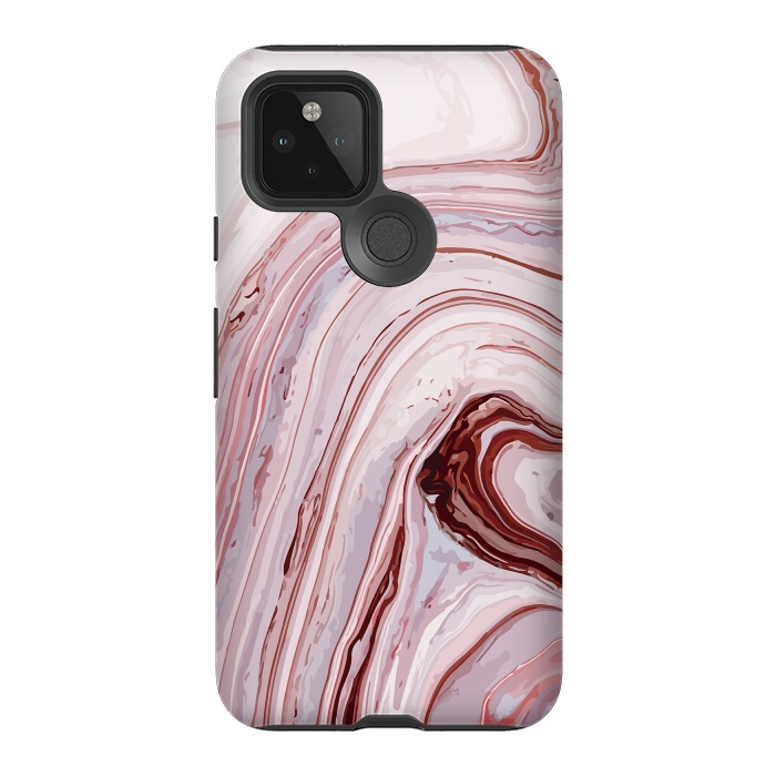 Pixel 5 StrongFit Liquid Pink Marble by ArtsCase