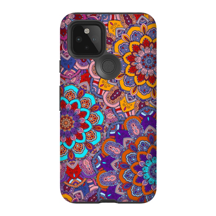 Pixel 5 StrongFit Mandalas In Colors Earth  by ArtsCase