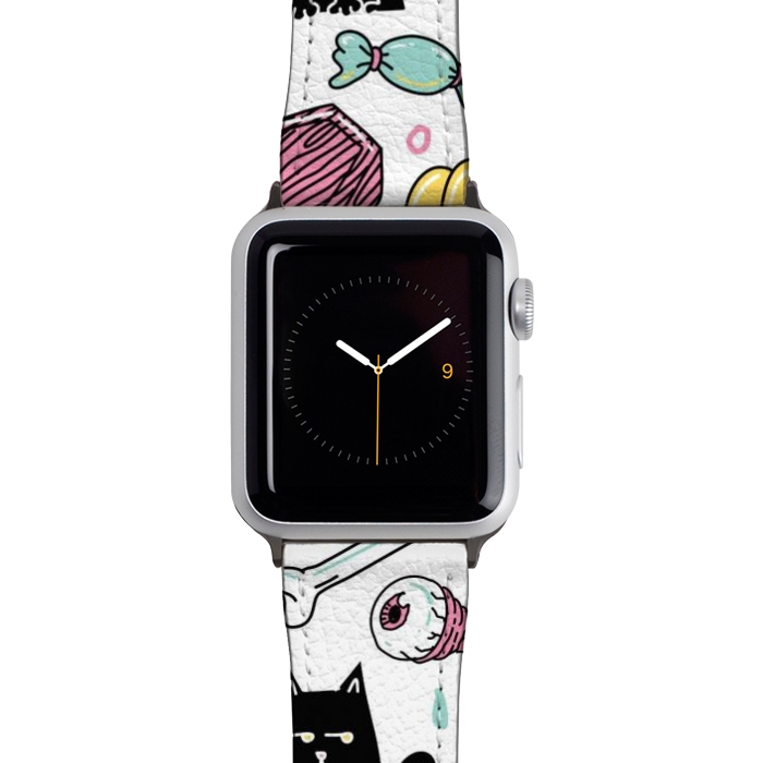 Watch 42mm / 44mm Strap PU leather Halloween by Afif Quilimo