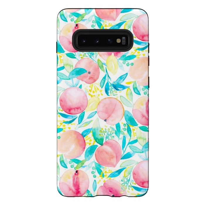 Galaxy S10 plus StrongFit Peachy Peach by gingerlique
