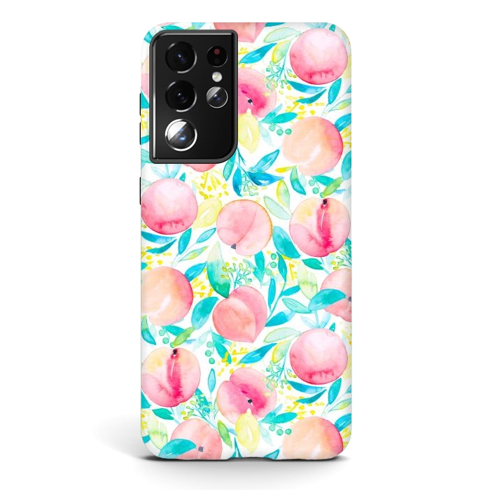 Galaxy S21 ultra StrongFit Peachy Peach by gingerlique
