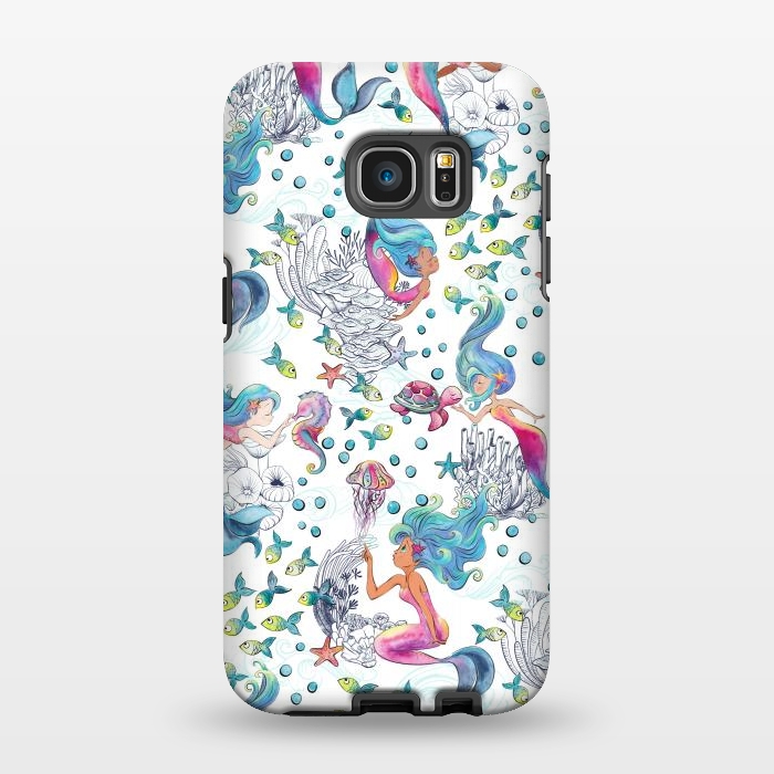 Galaxy S7 EDGE StrongFit Modern Mermaid Toile by gingerlique