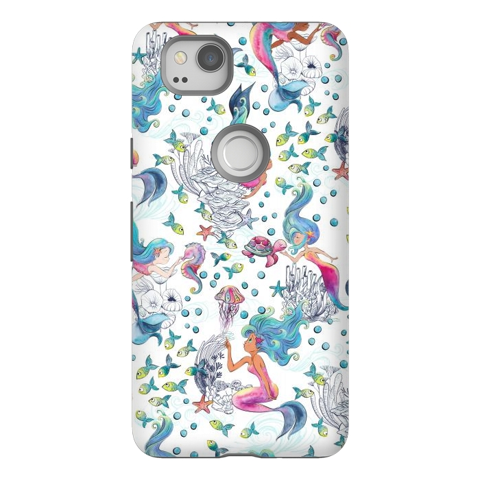 Pixel 2 StrongFit Modern Mermaid Toile by gingerlique