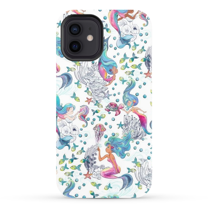 iPhone 12 StrongFit Modern Mermaid Toile by gingerlique