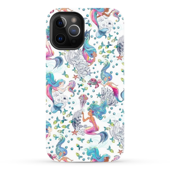 iPhone 12 Pro Max StrongFit Modern Mermaid Toile by gingerlique