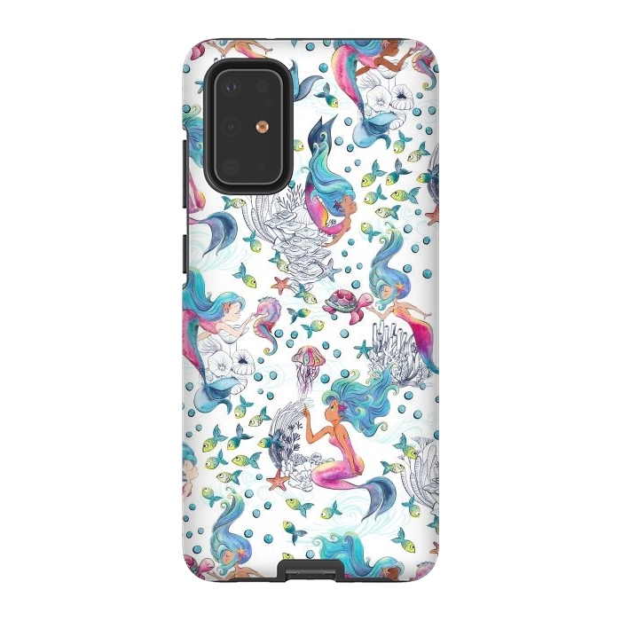 Galaxy S20 Plus StrongFit Modern Mermaid Toile by gingerlique