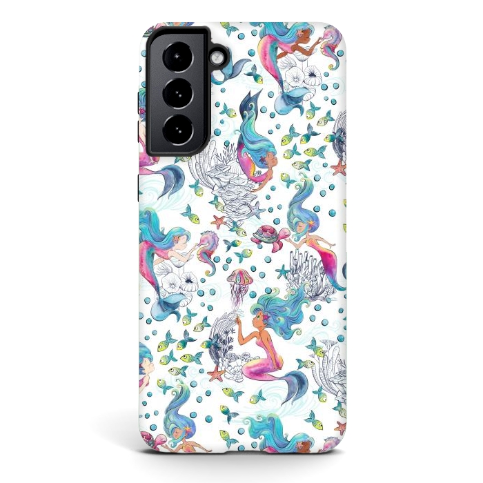 Galaxy S21 StrongFit Modern Mermaid Toile by gingerlique