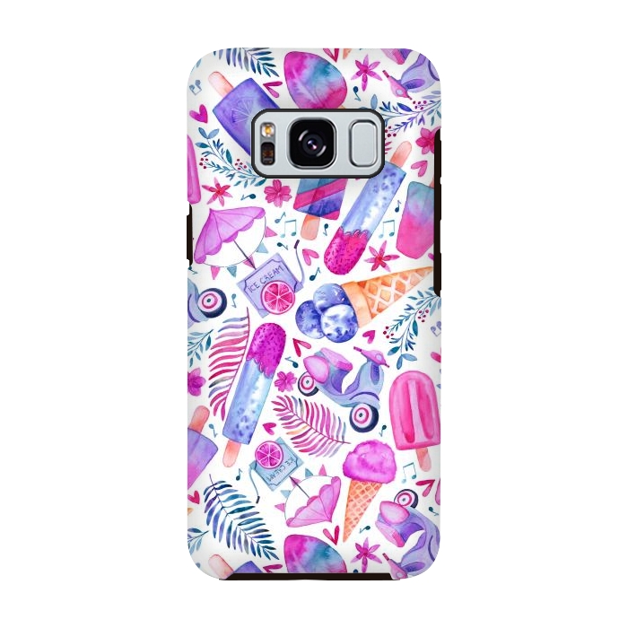 Galaxy S8 StrongFit Purple Day Dreams and Ice Creams by gingerlique