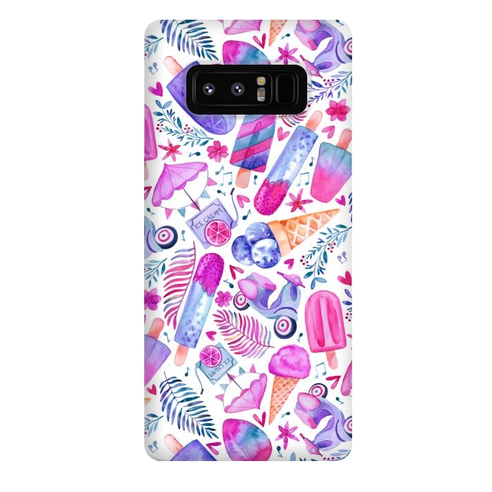 Galaxy Note 8 StrongFit Purple Day Dreams and Ice Creams by gingerlique