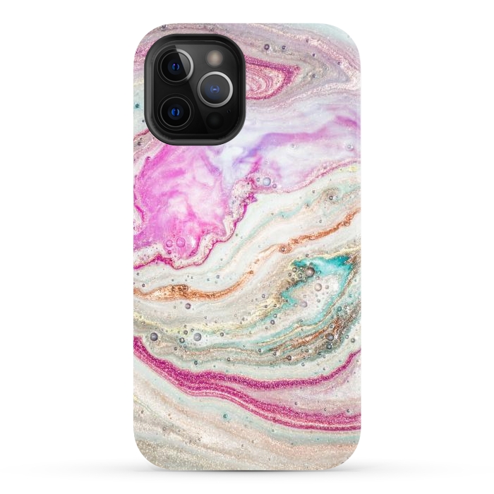 iPhone 12 Pro Max StrongFit Natural Luxury Liquid Marble by ArtsCase