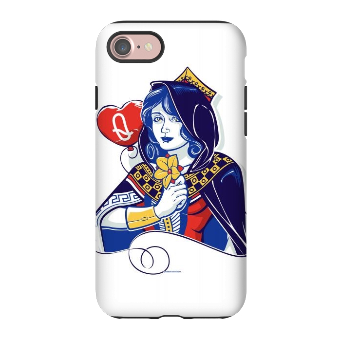 iPhone 7 StrongFit Queen of hearts by Draco