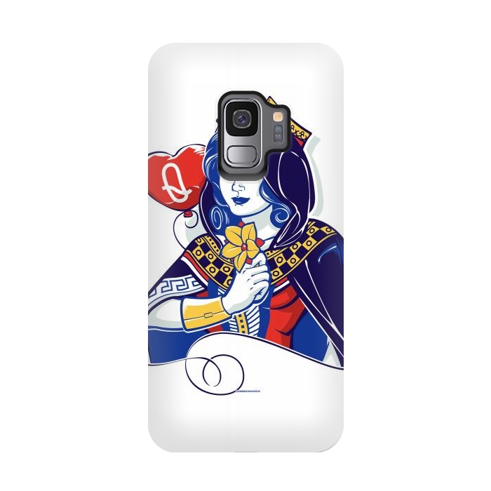 Galaxy S9 StrongFit Queen of hearts by Draco