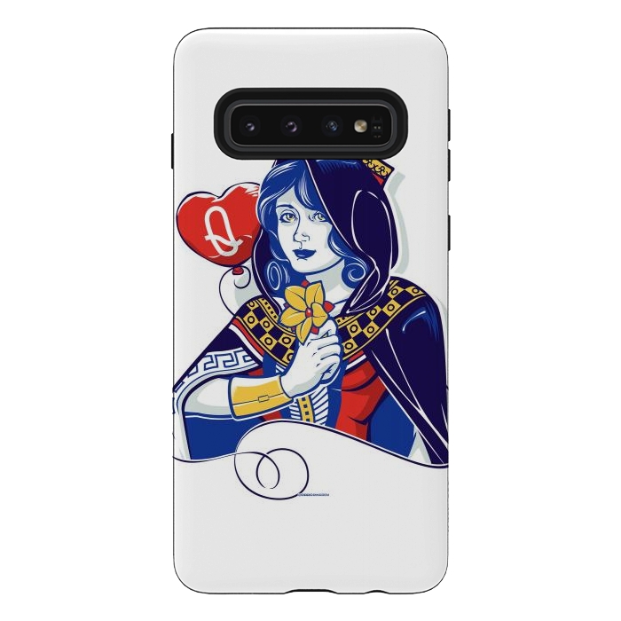 Galaxy S10 StrongFit Queen of hearts by Draco