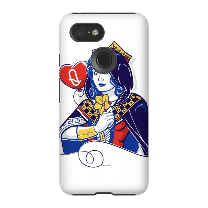 Pixel 3 StrongFit Queen of hearts by Draco