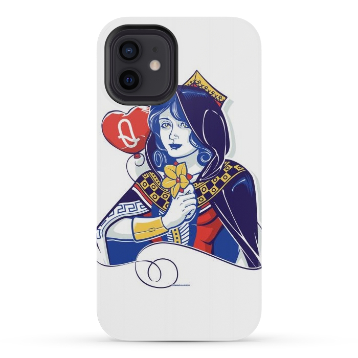 iPhone 12 mini StrongFit Queen of hearts by Draco