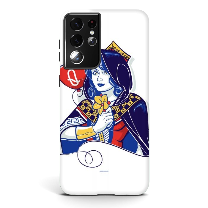 Galaxy S21 ultra StrongFit Queen of hearts by Draco