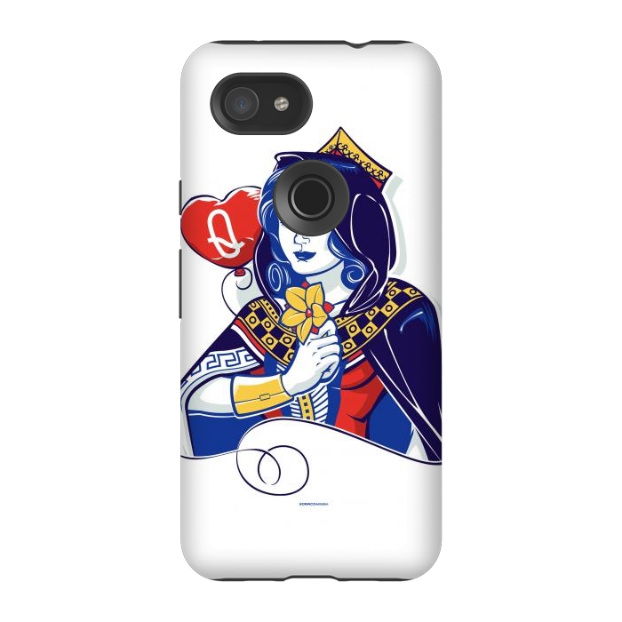 Pixel 3A StrongFit Queen of hearts by Draco